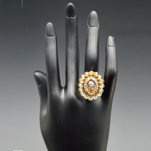 Ehsan- Gold Polki Stone Ring - AntiqueGold