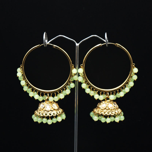 Sahas- Mint (Hoop) Bali Earrings -AntiqueGold