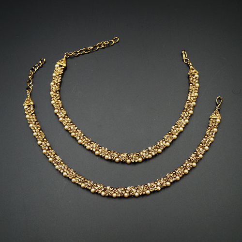 Gamin  - Gold Diamante Payals - Antique Gold