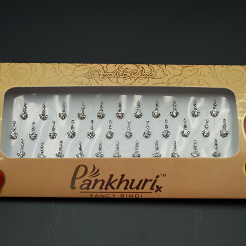 Pankhuri - White Pack Diamante Bindi  