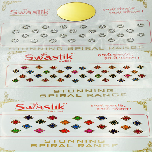 Swastik 10 Page Bindi Book - Mix Colour/Design