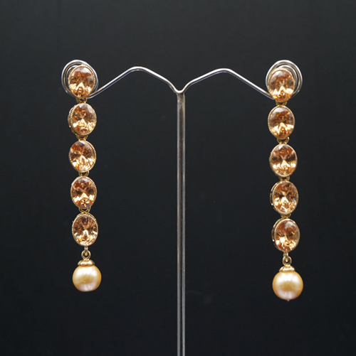 Tari Gold Polki Stone Earrings - Gold