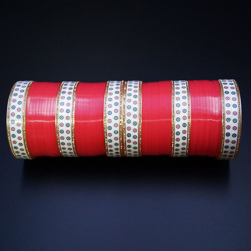 Traditional Bridal Choora - Coral