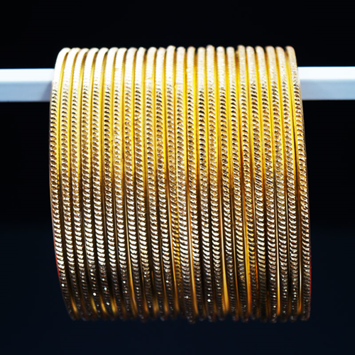 Gold Metal Shiny Bangles