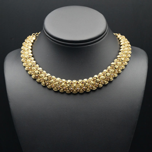 Gaya - Gold Diamante Necklace Set - Gold