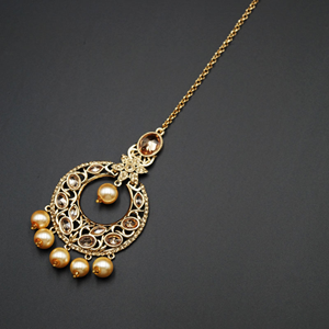 Tahil  -Gold Diamante Tikka - Gold