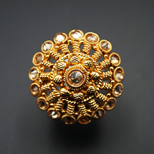 Ira - Gold Polki Stone Ring - Gold