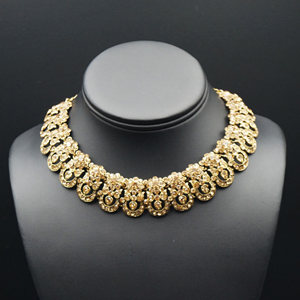 Vari Gold Diamante Necklace Set - Gold