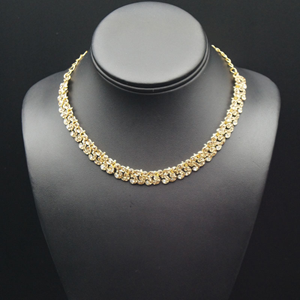 Joyal - Gold /White Diamante Necklace Set - Gold