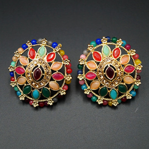 Ganit Multicolour Earrings - Gold