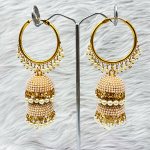 Sadra Bali Jhumka Earrings - Gold