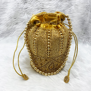 Kuja Gold Potli Bag - Gold
