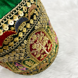 Shea Green Potli Bag - Gold