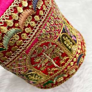 Shea Pink Potli Bag - Gold