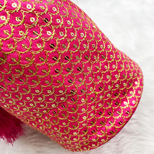 Moka Pink Potli Bag - Gold