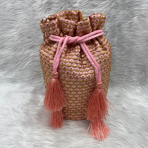 Moka Baby Pink Potli Bag - Gold