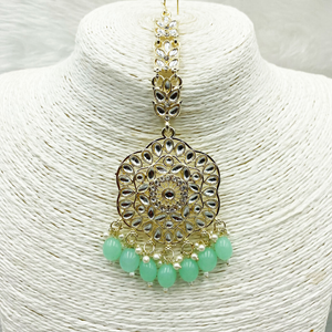 Llisa Pista Earring Tikka Set - Light Gold