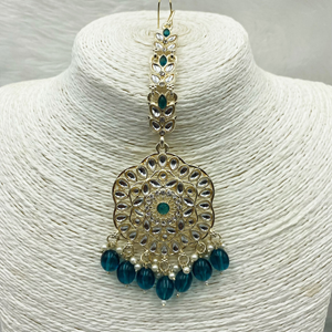 Llisa Peacock Earring Tikka Set - Light Gold
