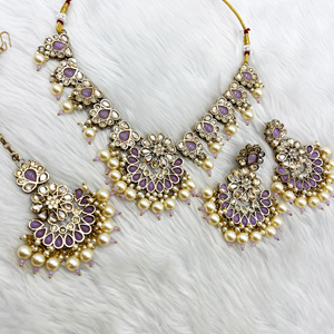 Vian Lilac Necklace Set - Antique Gold