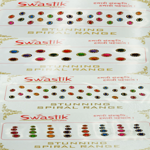 Swastik 10 Page Bindi Book - Mix Colour/Design