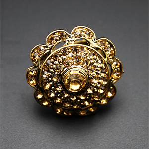 Mia Gold Diamante Stone Ring - Gold