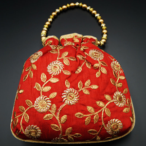 Duaa Red /Gold Potli Bag