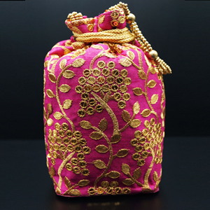 Angi Pink/Gold Potli Bag