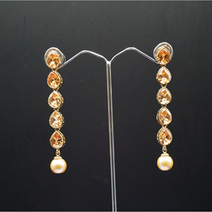 Tamana Gold Polki Stone Earrings - Gold