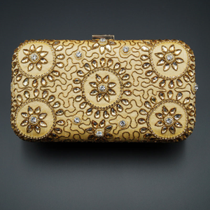 Tupam Gold Kundan Clutch Bag  