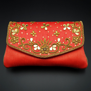 Yaad - Coral Clutch Bag