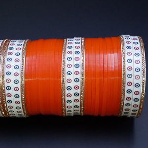 Traditional Bridal Choora - Orange