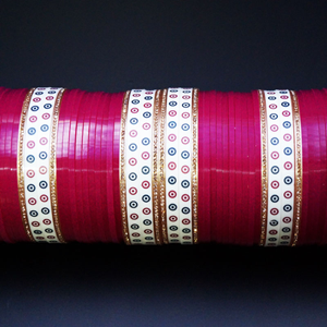 Traditional Bridal Choora - Cerise