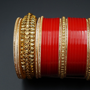 Gahan Bridal Choora Red - Gold