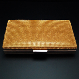 Gajra Gold Stone Clutch Bag