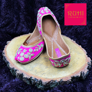 Vian Hot Pink Leather Jutti